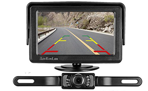  License Plate Car Rear Backup Parking Camera + 4.3" LCD Rear View Monitor Screen