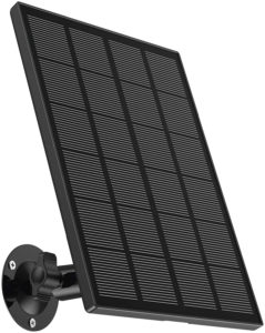 Security camera solar panel array